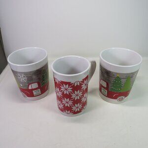 Royal Norfolk (3) Winter Coffee Mugs DISHWASHER & MICROWAVE SAFE